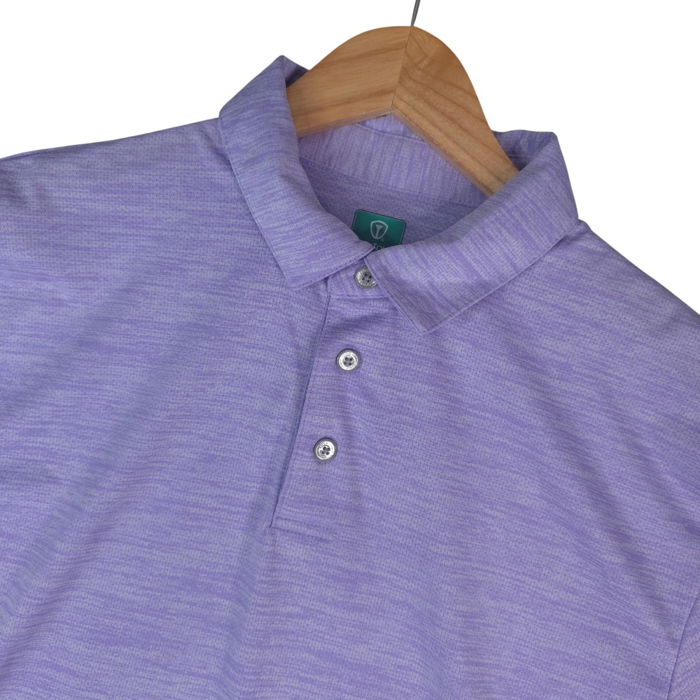 Pro Tour Polo Shirt Mens Medium Purple‎ Airplay Performance Golf Short Sleeve